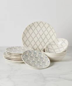 Lenox Dinnerware Textured Neutrals 12-piece Set