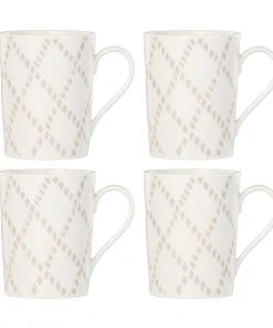 Lenox Textured Neutrals 4-piece Mug Set Dinnerware