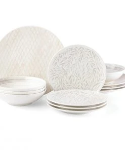 Lenox Dinnerware Textured Neutrals 12-piece Set 5 Lenox Dinnerware Textured Neutrals 12-piece Set