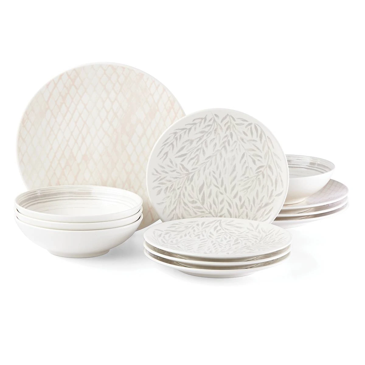 890123_wHR_2058c0b1-63b6-4376-997e-0a9831a59951.jpg Lenox Dinnerware Textured Neutrals 12-piece Set