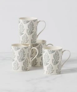 Lenox Textured Neutrals 4-piece Mug Set Dinnerware