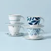 Lenox Blue Bay™ 8PC Espresso Cup & Saucer Set Dinnerware