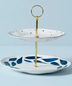 Lenox Dinnerware Blue Bay 2-Tiered Server