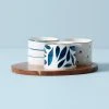 Lenox Blue Bay™ 4-piece Snack Bowl & Tray Set Dinnerware