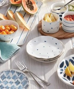 Lenox Dinnerware Blue Bay™ 4-piece Tidbit Plate Set 5 Lenox Dinnerware Blue Bay™ 4-piece Tidbit Plate Set
