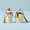 Lenox Forever Friends Ice Cream 2 Piece Ornament Set Personalized Ornaments