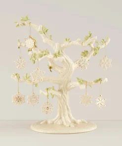 Lenox Snowflake 10 Piece Ornament & Tree Set