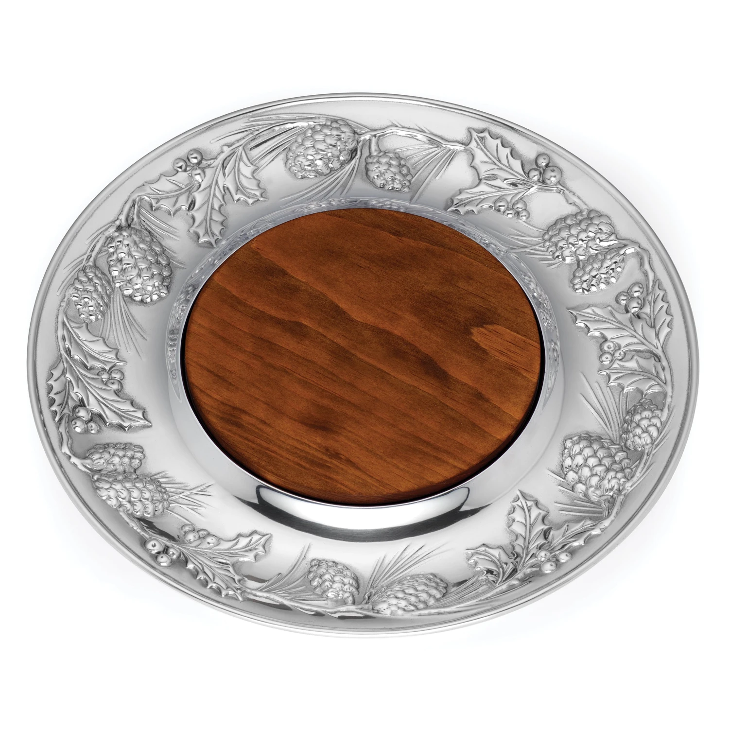 Lenox Holiday Metal & Wood Cheeseboard 4 Lenox Holiday Metal & Wood Cheeseboard