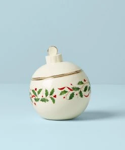 Lenox Dinnerware Holiday Ornament Candy Jar