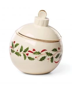 Lenox Dinnerware Holiday Ornament Candy Jar