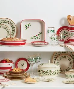 Lenox Dinnerware Holiday Handpaint Stripe Batter Bowl