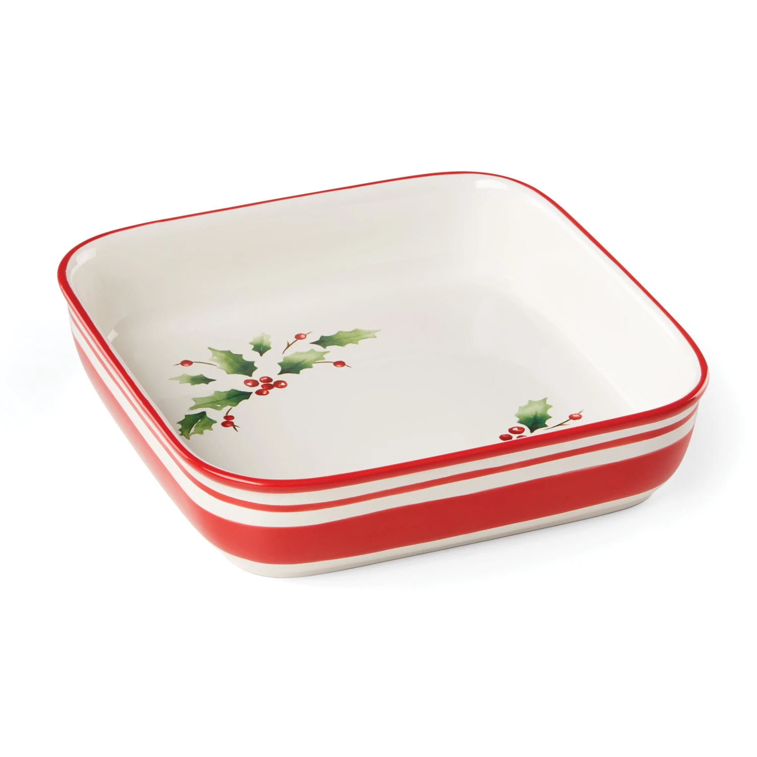 Lenox Holiday Handpaint Stripe Square Dish 6 Lenox Holiday Handpaint Stripe Square Dish