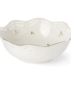Lenox Opal Innocence Flourish Serving Bowl Dinnerware