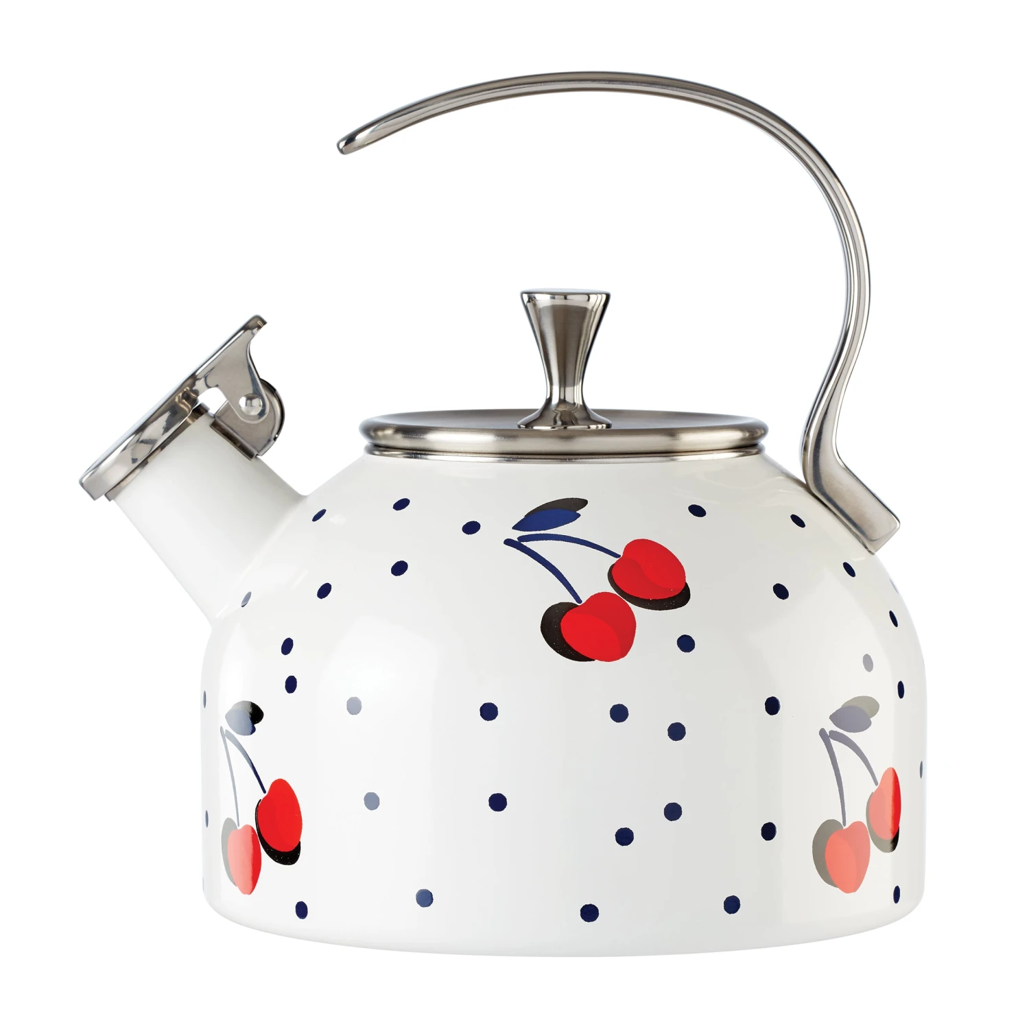 Kate Spade Kitchen Vintage Cherry Dot Tea Kettle 6 Kate Spade Kitchen Vintage Cherry Dot Tea Kettle