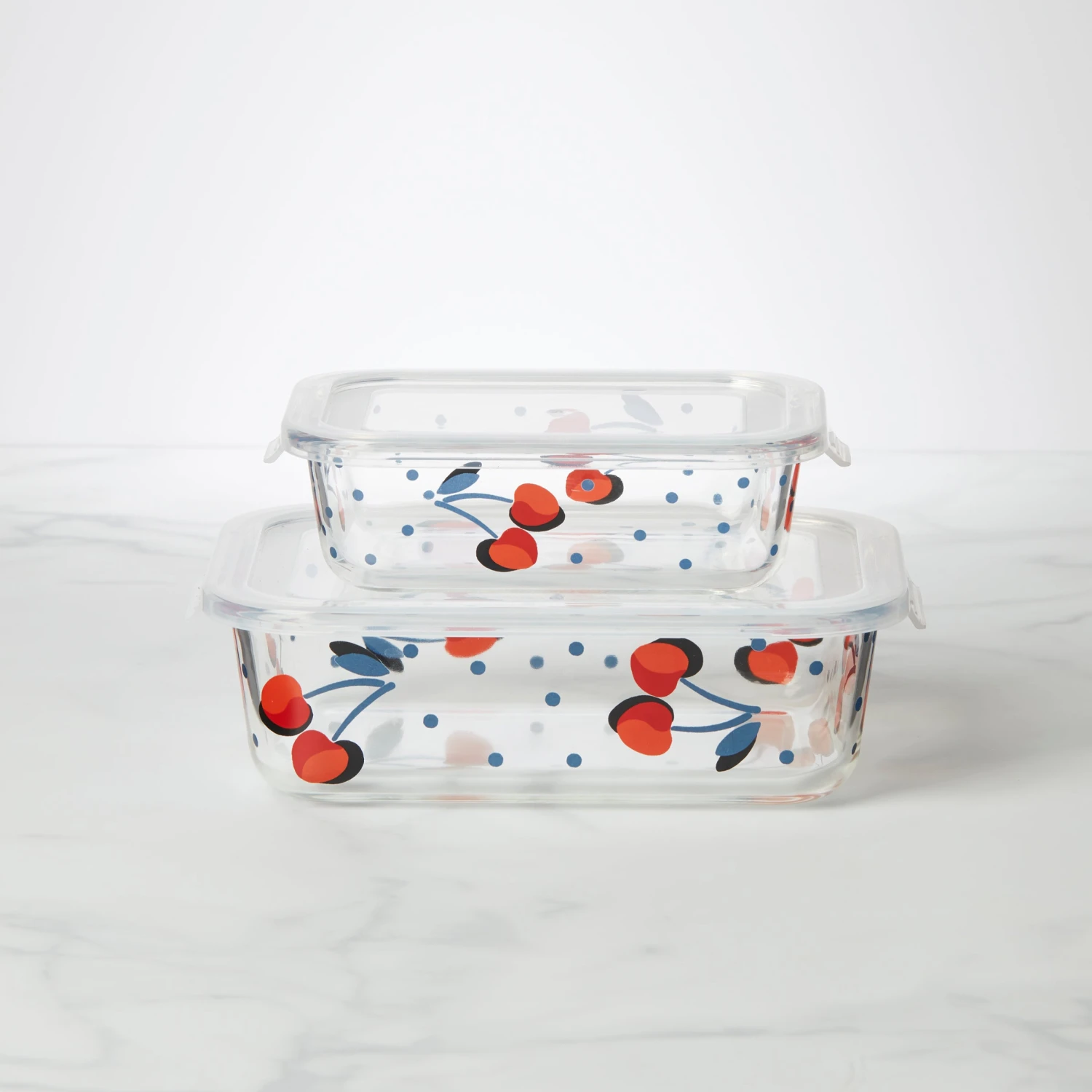 Kate Spade Vintage Cherry Dot 2-Piece Rectangular Storage Set Kitchen 3 Kate Spade Vintage Cherry Dot 2-Piece Rectangular Storage Set Kitchen