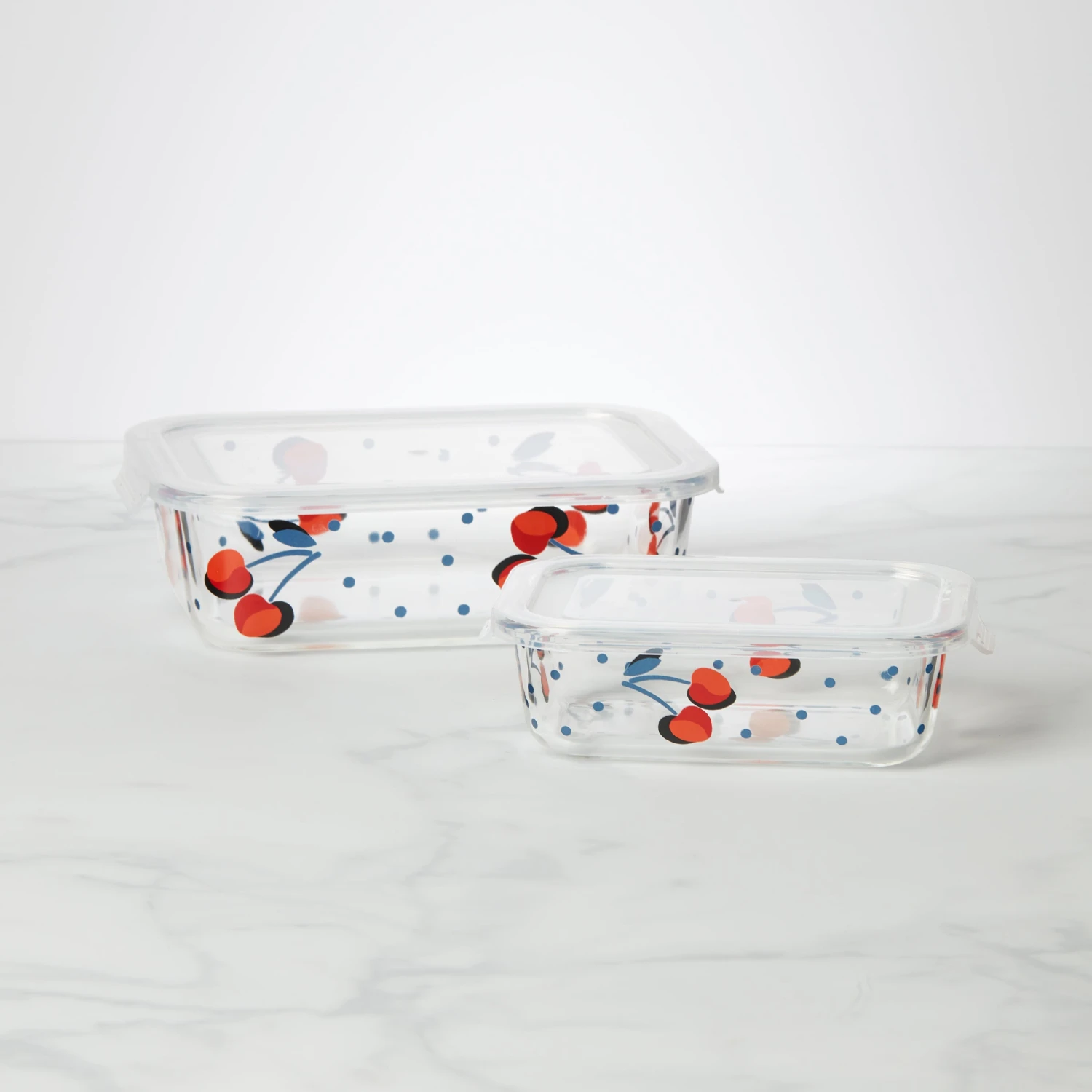 Kate Spade Vintage Cherry Dot 2-Piece Rectangular Storage Set Kitchen 4 Kate Spade Vintage Cherry Dot 2-Piece Rectangular Storage Set Kitchen