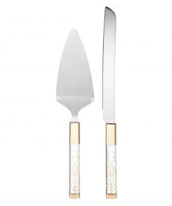 Lenox Flatware Opal Innocence Flourish Cake Knife & Server