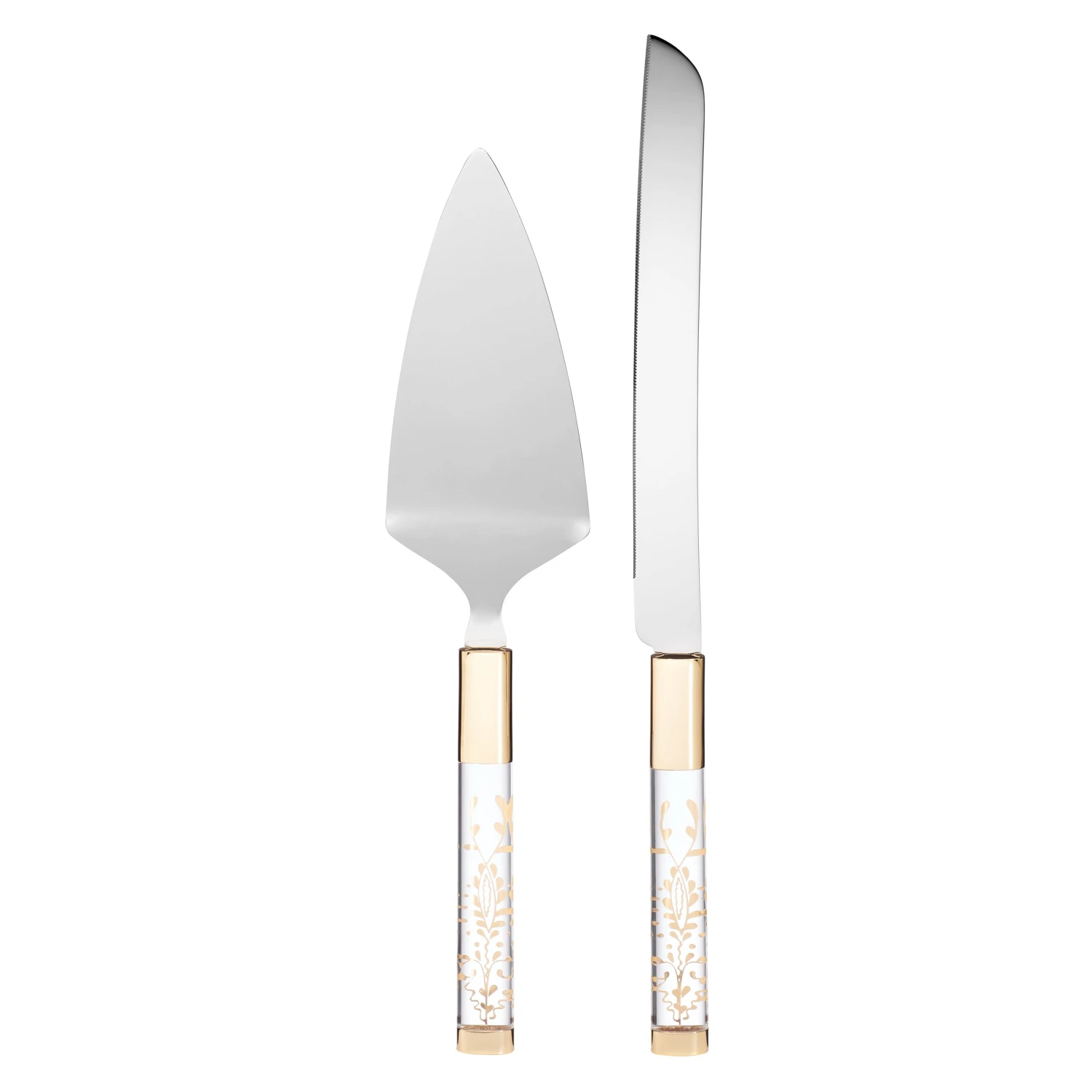 890861_wHR.jpg Lenox Flatware Opal Innocence Flourish Cake Knife & Server