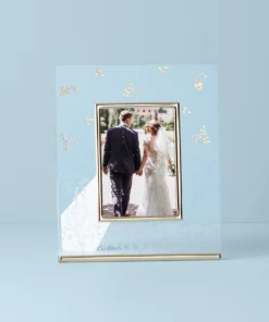 Lenox Opal Innocence Flourish Glass Picture Frame