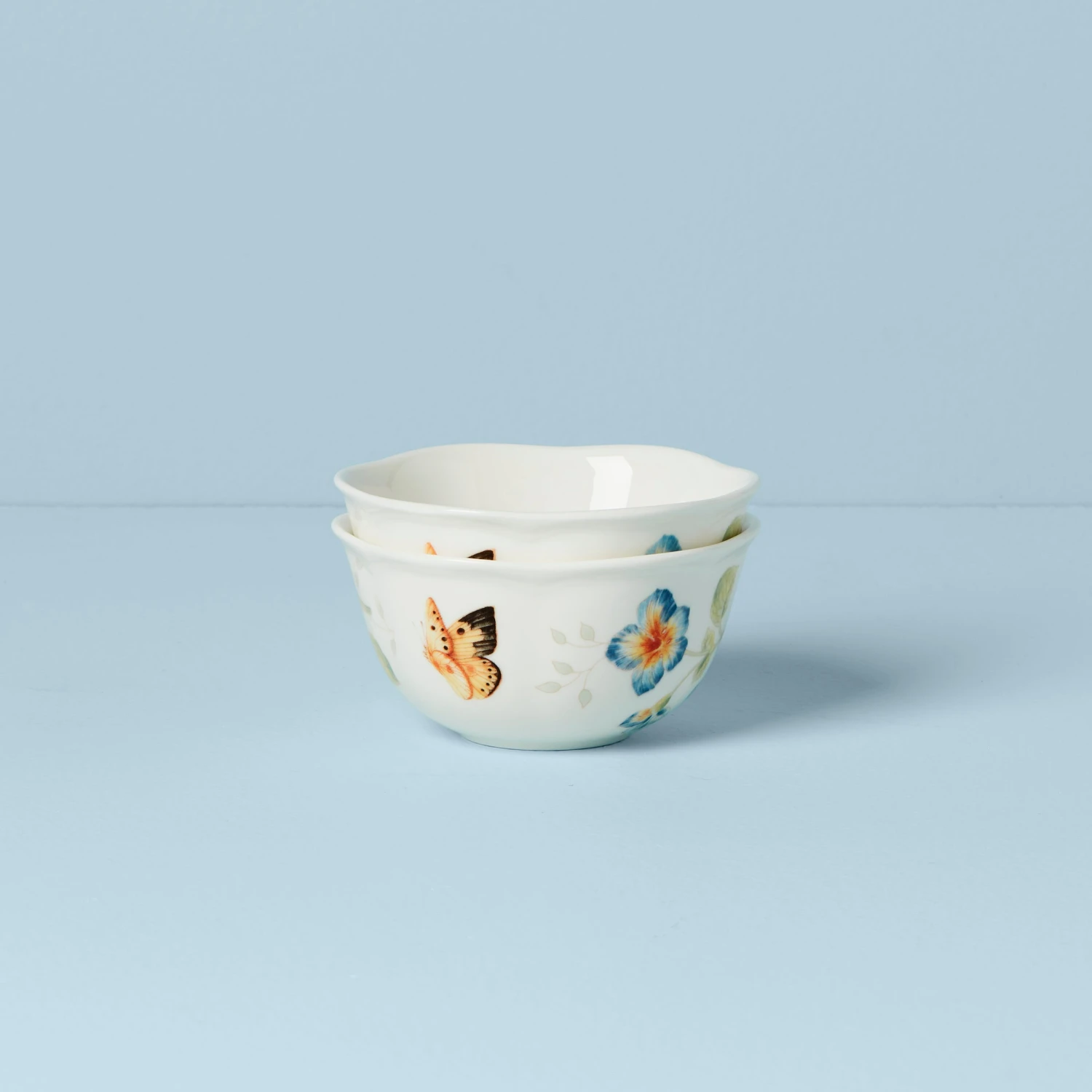 Lenox Butterfly Meadow 2-Piece Dessert Bowl Set 4 Lenox Butterfly Meadow 2-Piece Dessert Bowl Set