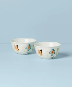 Lenox Butterfly Meadow 2-Piece Dessert Bowl Set 8 Lenox Butterfly Meadow 2-Piece Dessert Bowl Set