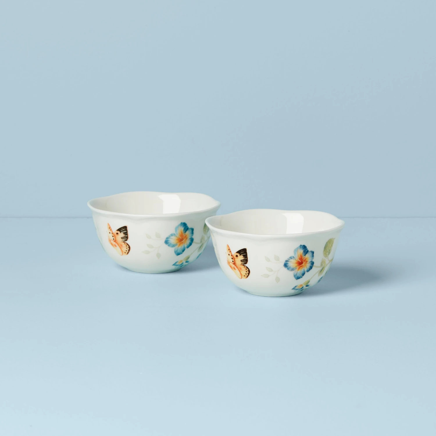 Lenox Butterfly Meadow 2-Piece Dessert Bowl Set 5 Lenox Butterfly Meadow 2-Piece Dessert Bowl Set