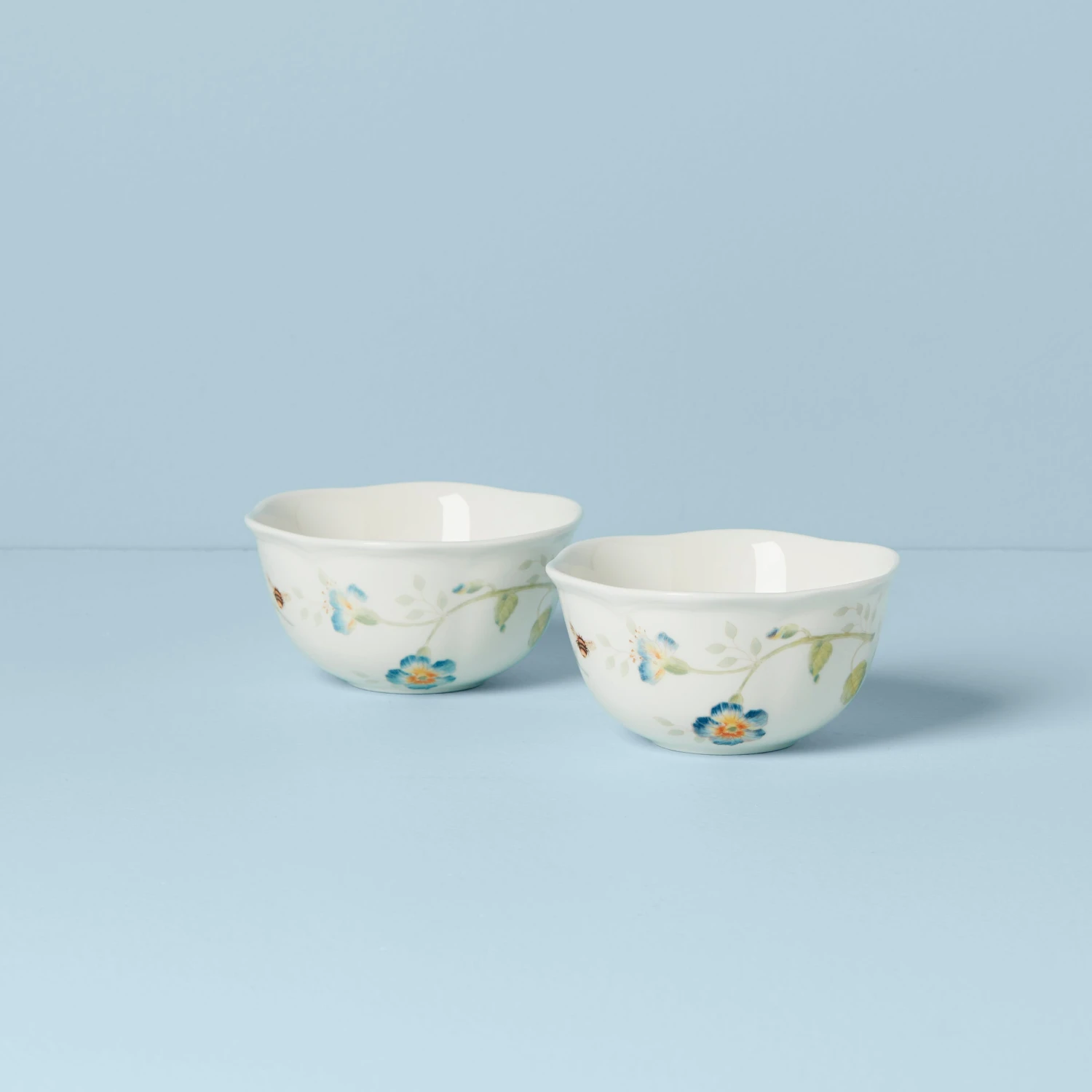 Lenox Butterfly Meadow 2-Piece Dessert Bowl Set 6 Lenox Butterfly Meadow 2-Piece Dessert Bowl Set