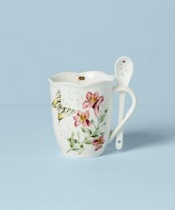 Lenox Butterfly Meadow Mug & Spoon Dinnerware