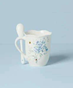 Lenox Butterfly Meadow Mug & Spoon Dinnerware