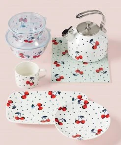 Kate Spade Vintage Cherry Dot Hors D'oeuvre Tray Dinnerware