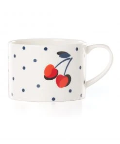 Kate Spade Dinnerware Vintage Cherry Dot Weekend Mug