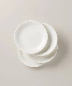 Lenox Dinnerware Profile White Porcelain 4-Piece Accent Plate Set