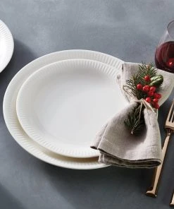 Lenox Dinnerware Profile White Porcelain 4-Piece Accent Plate Set 14 Lenox Dinnerware Profile White Porcelain 4-Piece Accent Plate Set