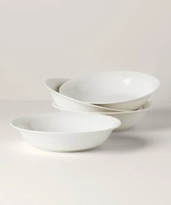 Lenox Dinnerware Profile White Porcelain 4-Piece Pasta Bowl Set