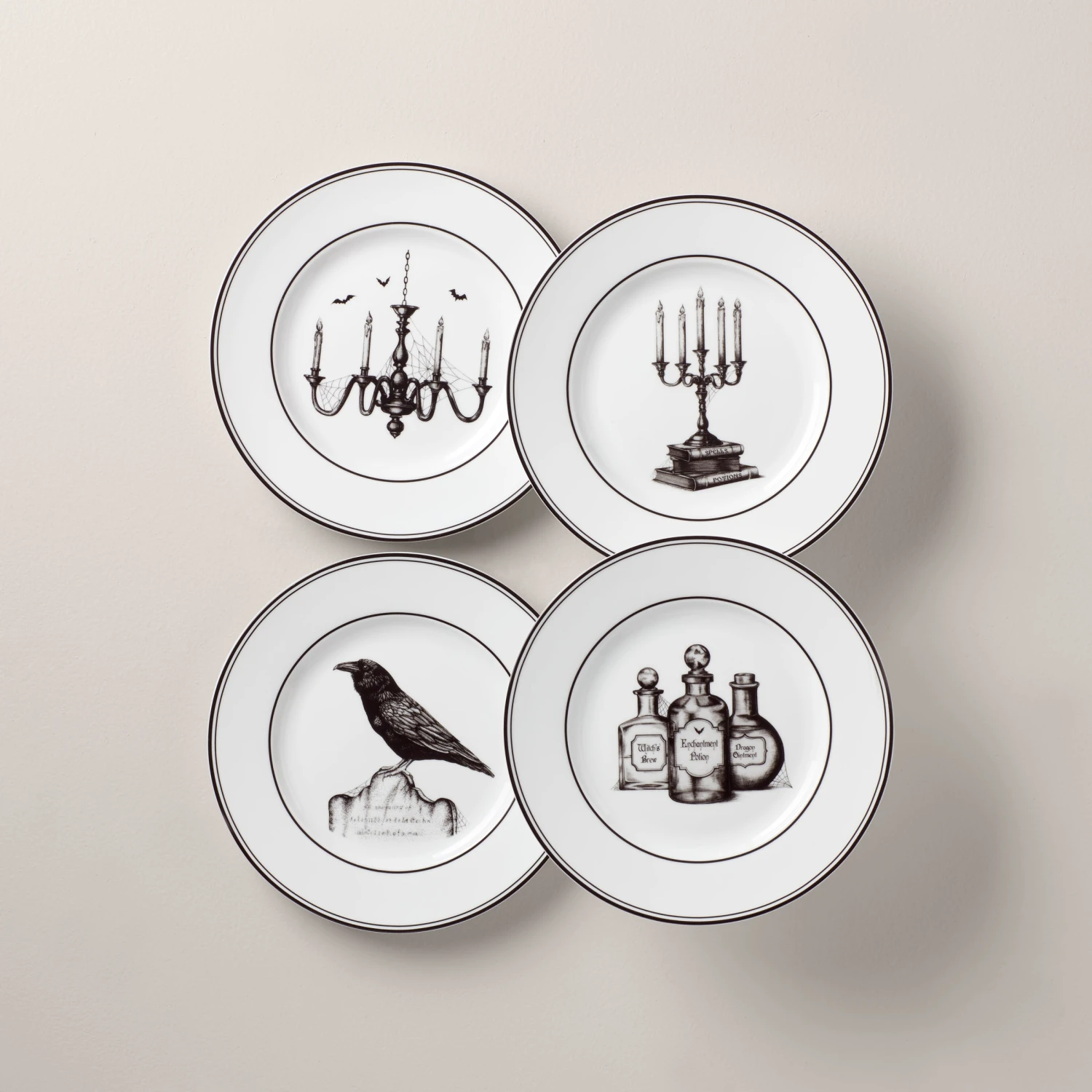 891431_w10.jpg Lenox Vintage Halloween 4-Piece Dessert Plate Set