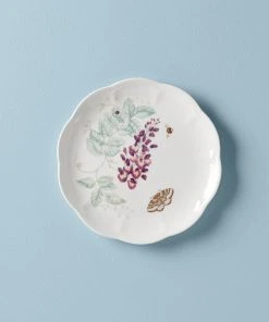 Lenox Butterfly Meadow Gold Accent Plate Dinnerware