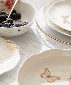 Lenox Butterfly Meadow Gold Accent Plate Dinnerware