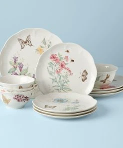 Lenox Butterfly Meadow Gold Accent Plate Dinnerware