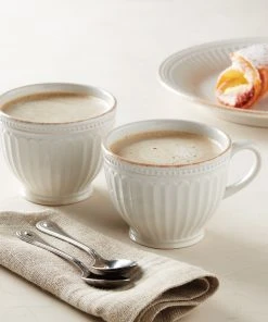 Lenox French Perle Groove 2-Piece Latte Mug Set
