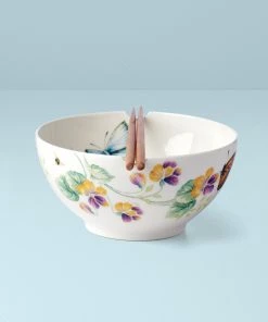 Lenox Butterfly Meadow Bowl & Chopsticks