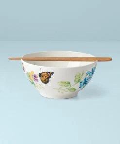 Lenox Butterfly Meadow Bowl & Chopsticks