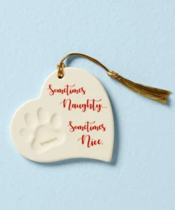 Lenox Paw Print Ornament Personalized Ornaments