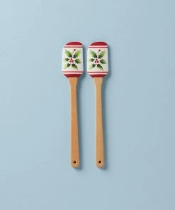 Lenox Holiday Handpaint Stripe 2-Piece Spatula Set Kitchen