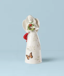 Lenox Butterfly Meadow Angel & Wreath Figurine Décor