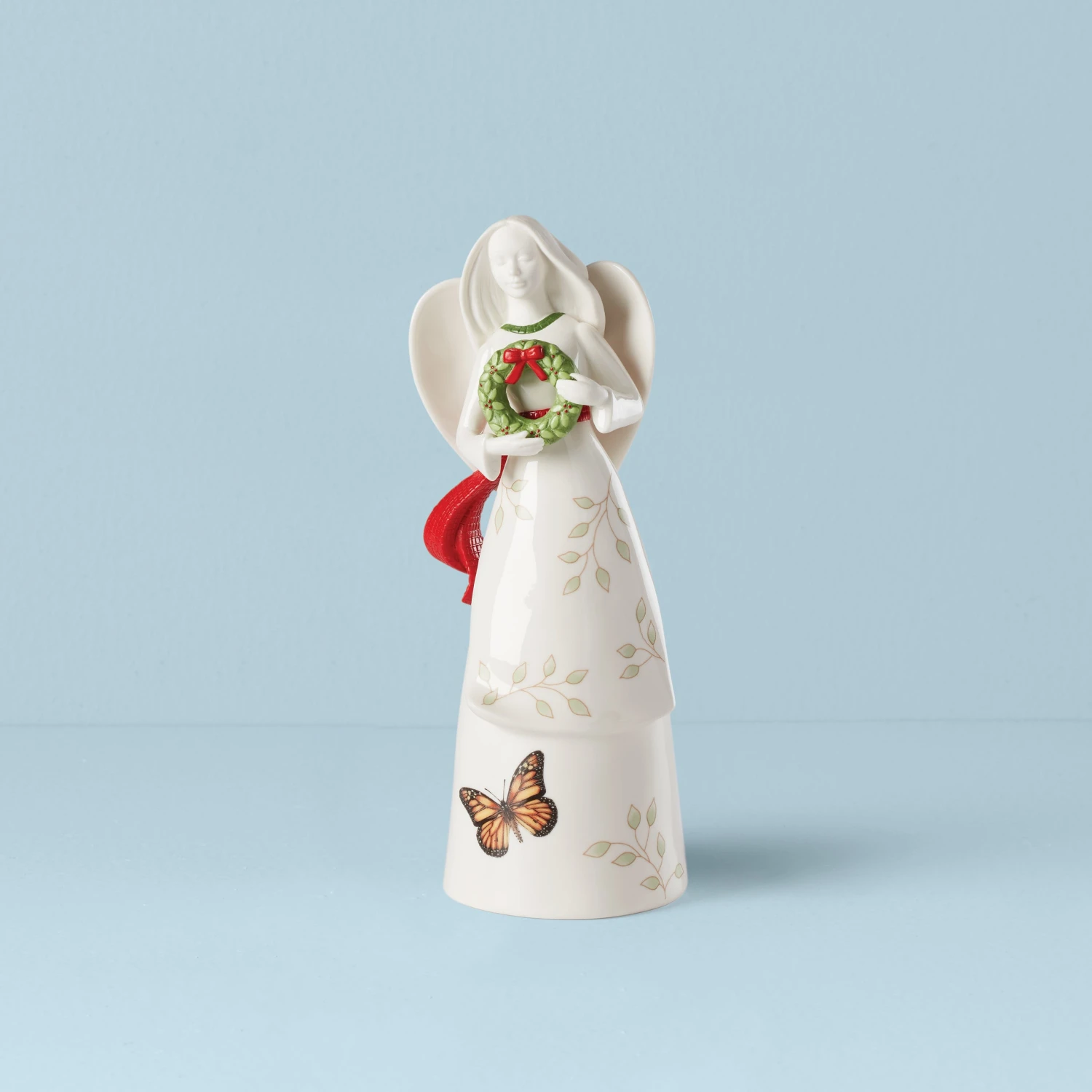 Lenox Butterfly Meadow Angel & Wreath Figurine Décor 3 Lenox Butterfly Meadow Angel & Wreath Figurine Décor