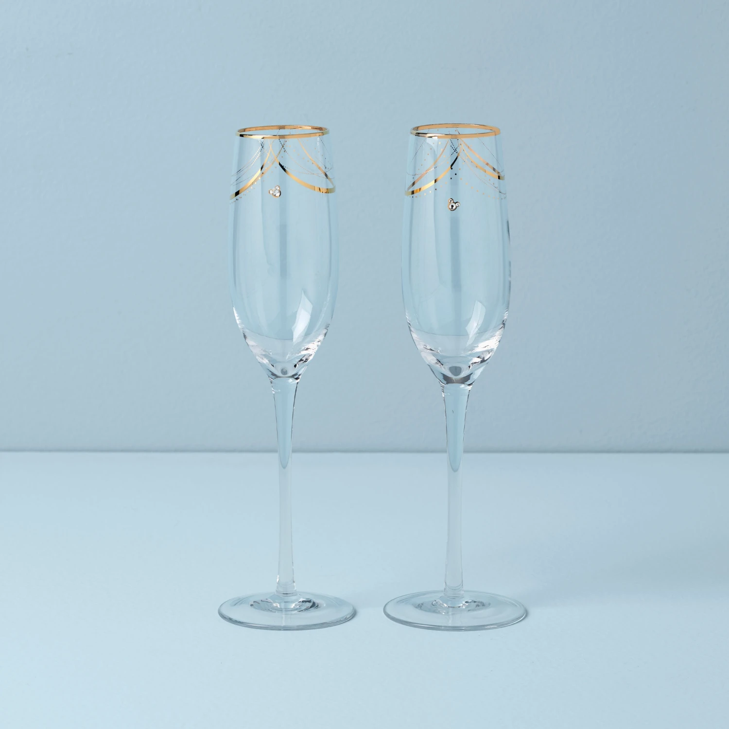 892953_w10.jpg Lenox Disney Bridal 2pc Toasting Flutes Drinkware