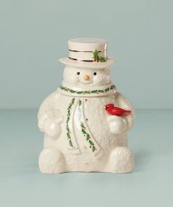 Lenox Kitchen Happy Holly Days Snowman Cookie Jar
