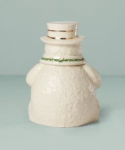 Lenox Kitchen Happy Holly Days Snowman Cookie Jar