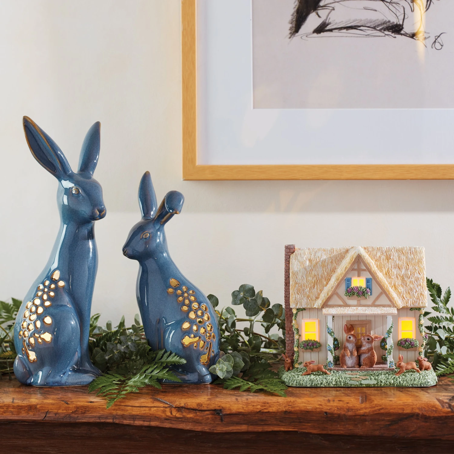 Lenox Home Décor Floral Easter Light-Up Cottage Figurine 4 Lenox Home Décor Floral Easter Light-Up Cottage Figurine