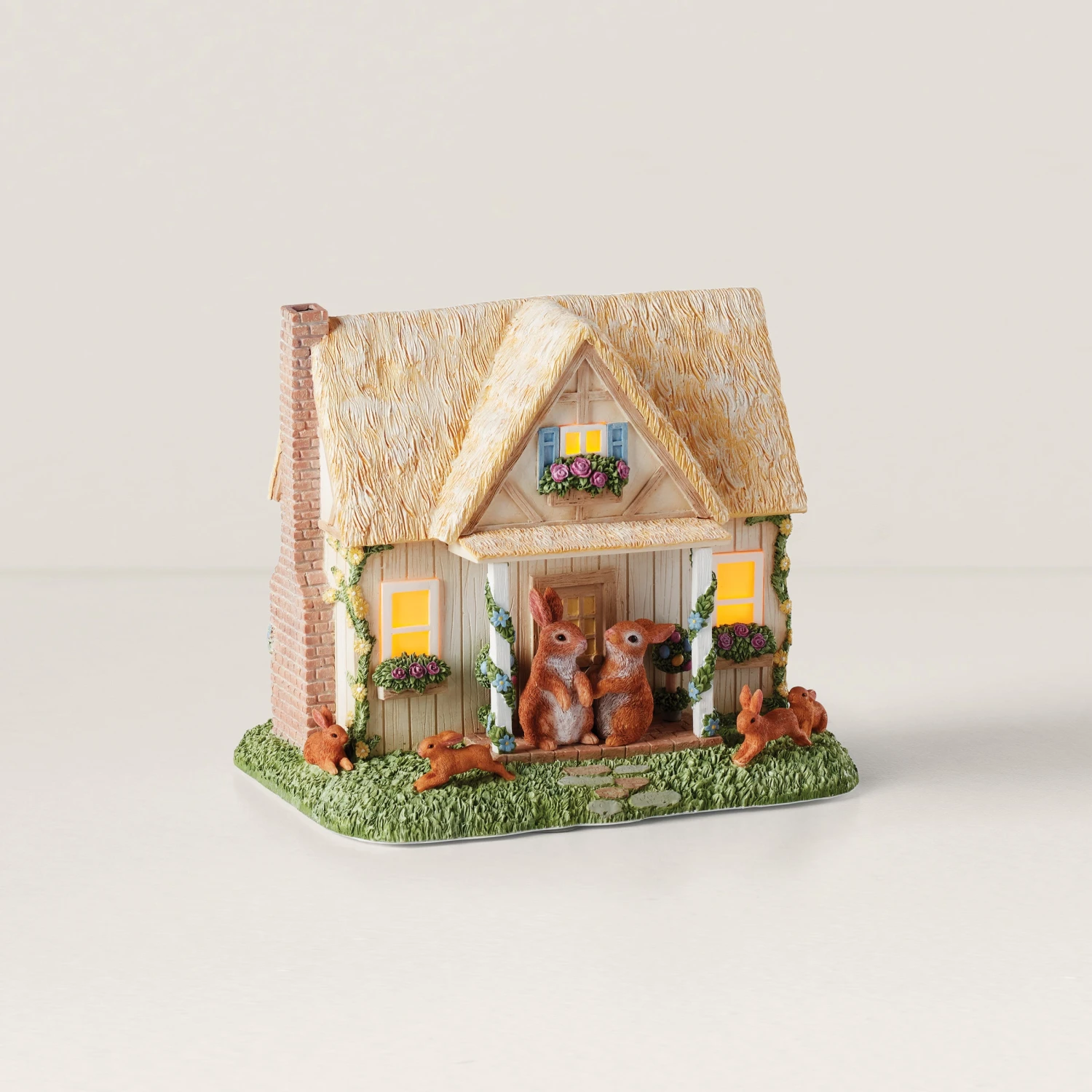 Lenox Home Décor Floral Easter Light-Up Cottage Figurine 2 Lenox Home Décor Floral Easter Light-Up Cottage Figurine
